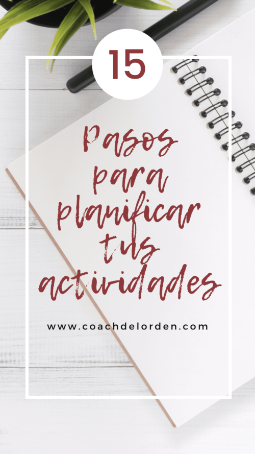 15 Pasos Para Planificar Tus Actividades