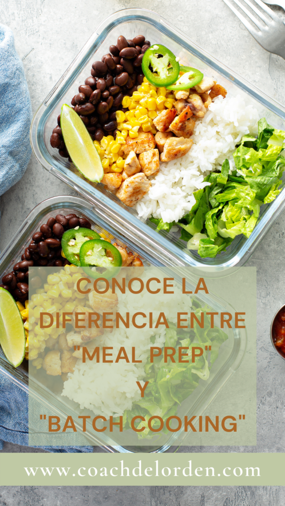 Diferencias entre Meal Prep y Batch Cooking